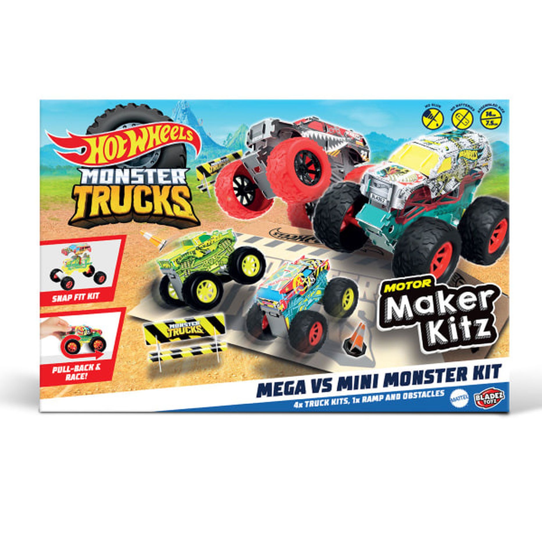 Hot Wheels Mega vs Mini Monster Trucks