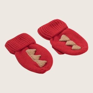 Knit Dino Mitts - Green / S