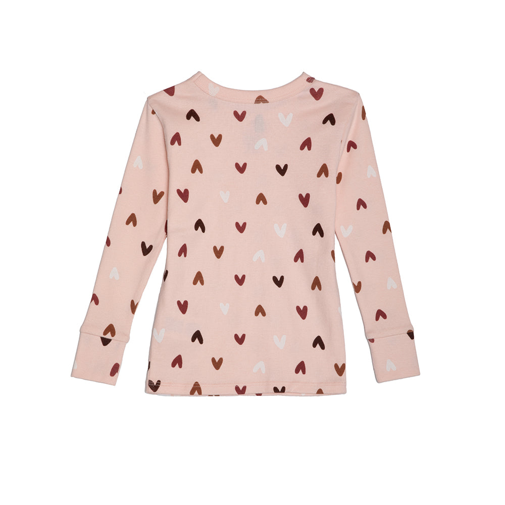 Long Sleeve 2 Piece Sleep Set TGFSL00 - Rose Hearts / 5y - Image 3
