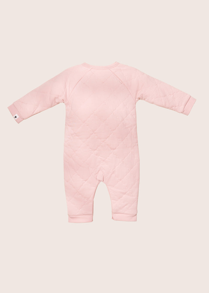 rise little earthling Quilted Wrap Romper - Pink / 6-9m - Image 3