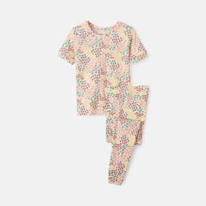 Short Sleeve Sleep Set - Grey Rainbow / 5y