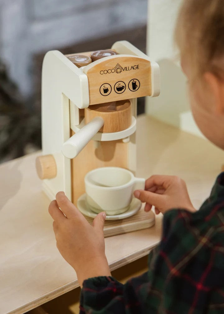 Coco Village Wooden Coffee Maker Set - Image 2