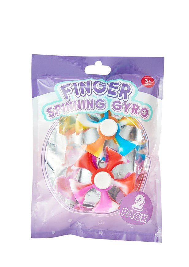 Made By Mastermind Toys MMT Finger Spinning Gryo 2-Pieces Orange & Red