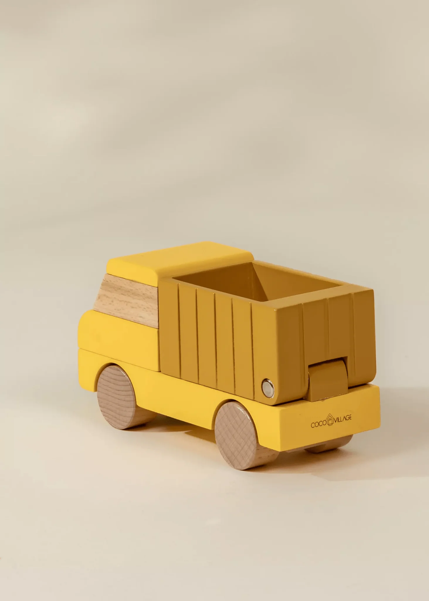 Coco Village Wooden Construction Vehicle - Dump Truck - Image 3