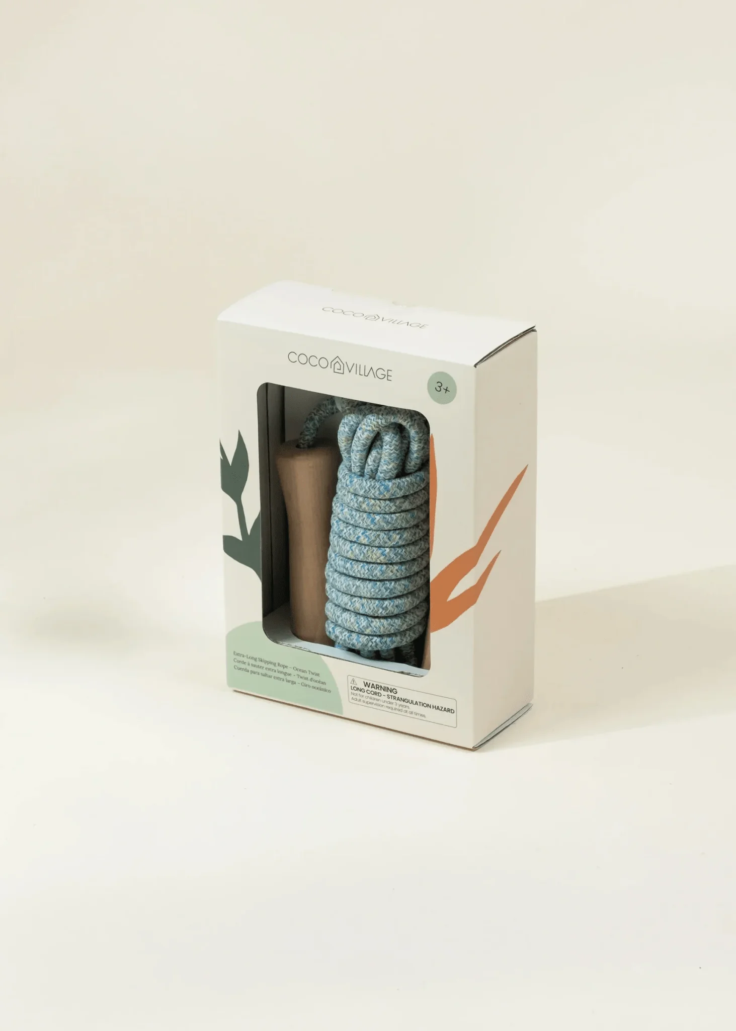 Coco Village Wooden Handle Skipping Rope – Ocean Twist
