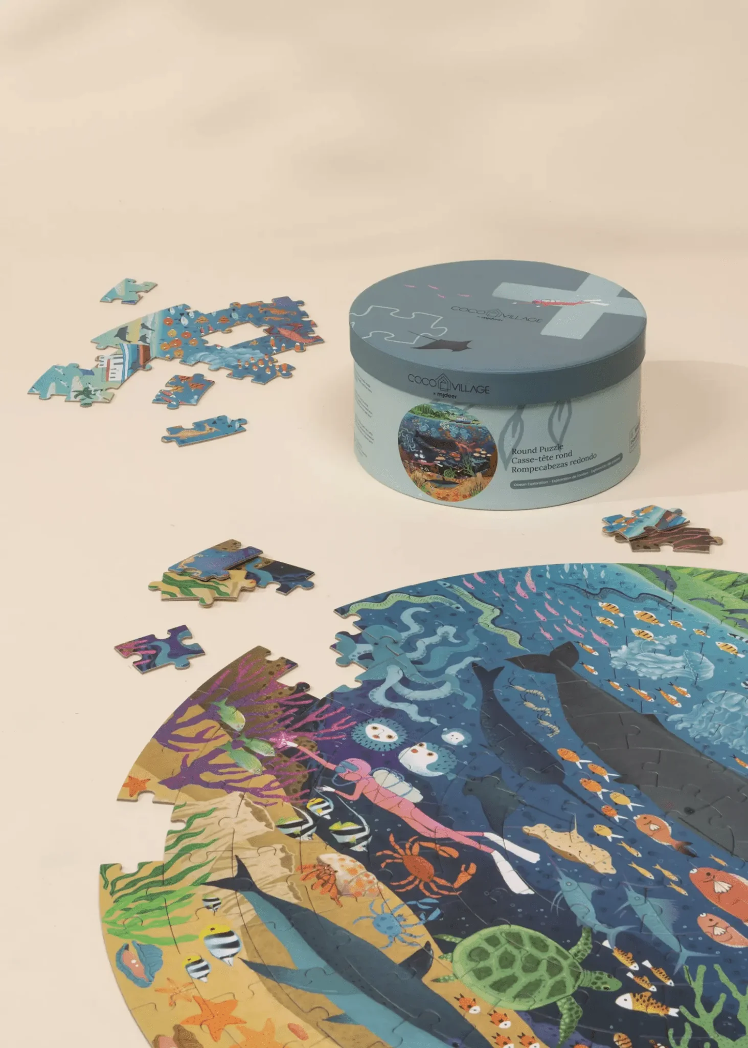 Coco Village Round Puzzle - Ocean Exploration - 150pcs