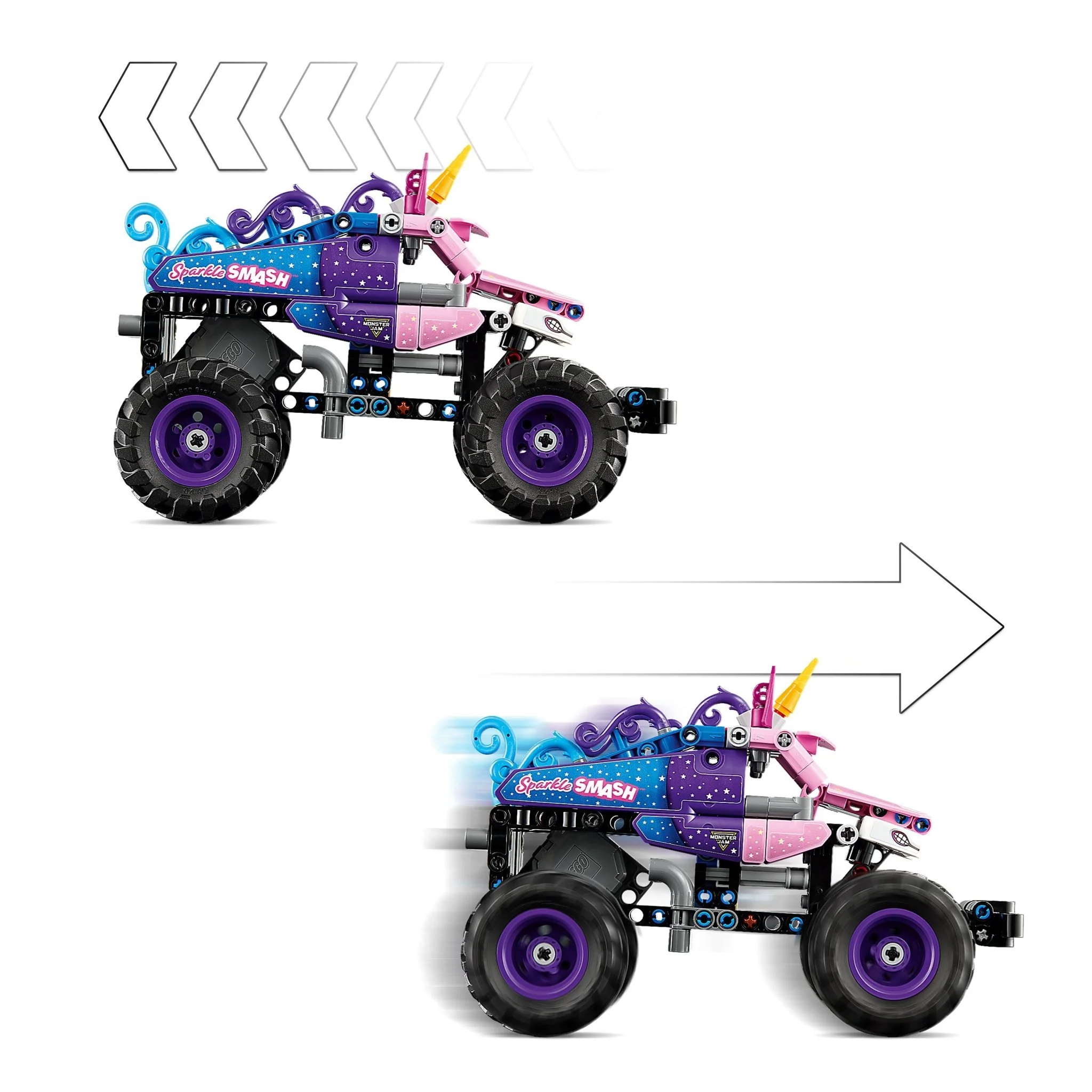 LEGO® Technic LEGO® Monster Jam Sparkle Smash Pull-Back Toy 42220 - Image 3