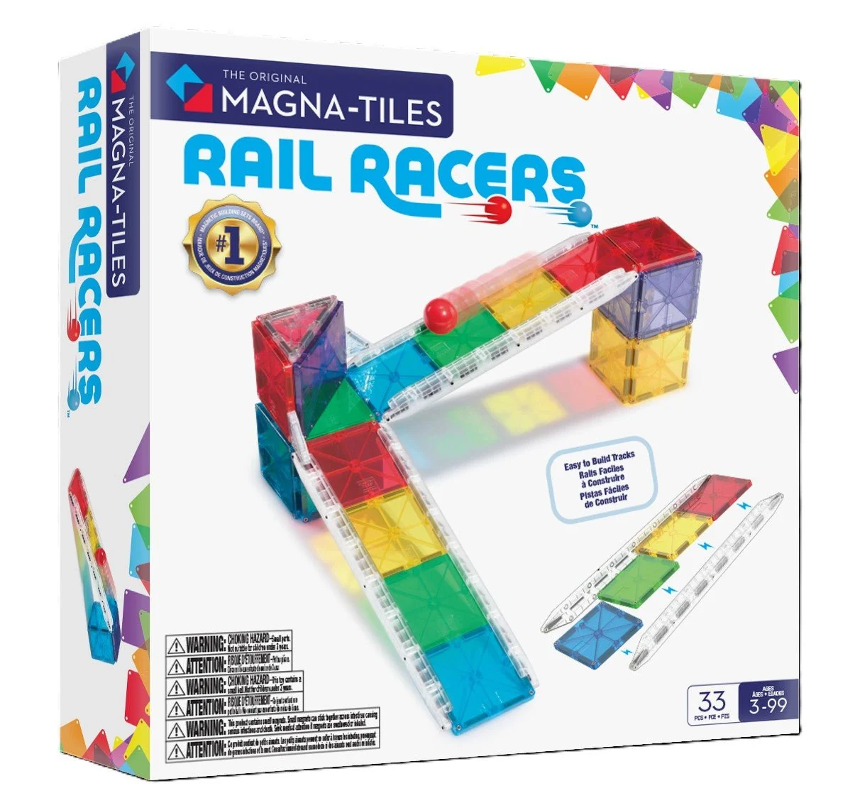 MAGNA-TILES® Rail Racers 33-Piece - Image 2