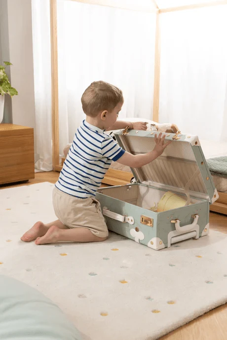 Vegan Leather CarryOn Suitcase Ocean - Image 2