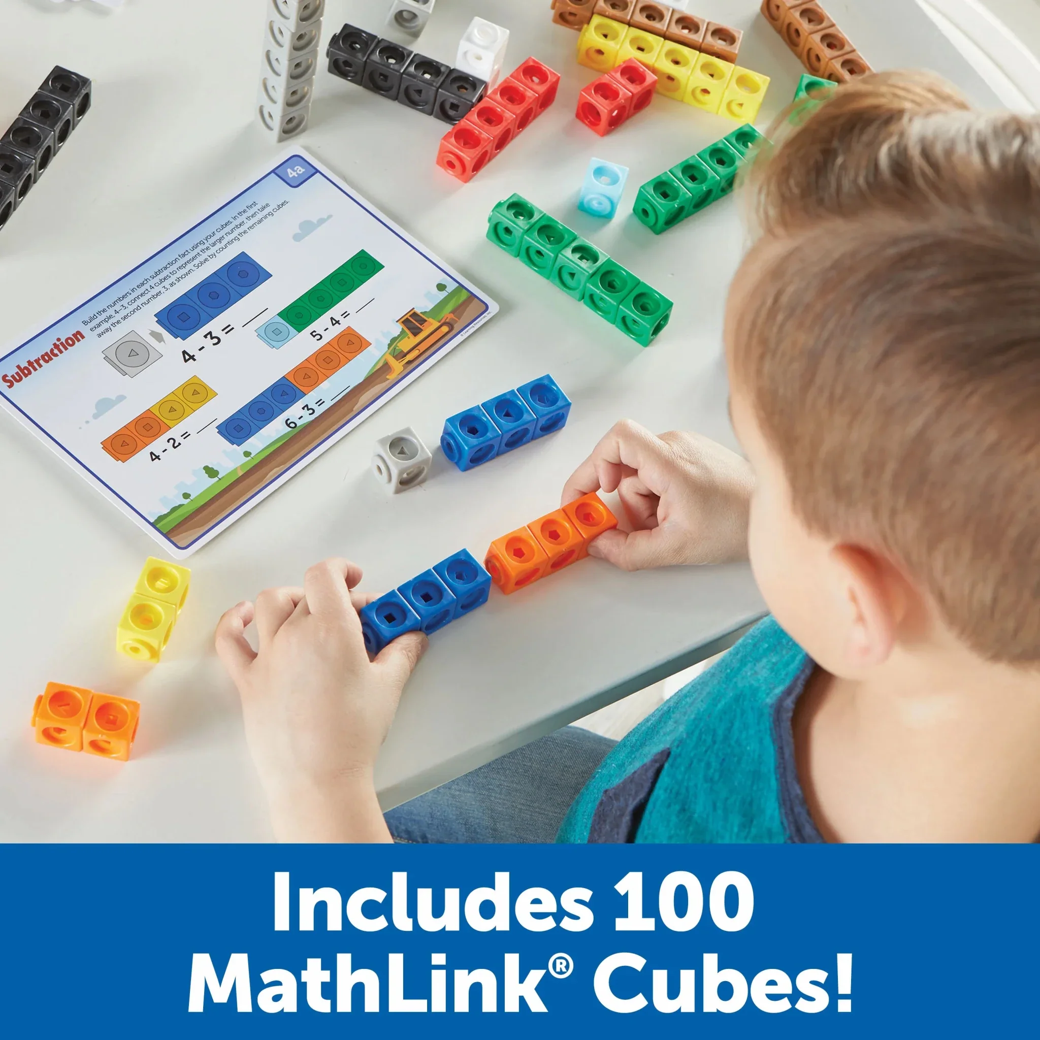 Learning Resources MathLink® Cubes Kindergarten Math Activity Set: Mathmobiles! - Image 4