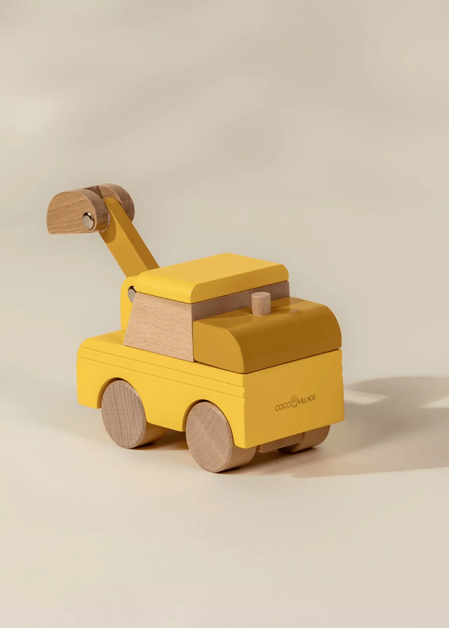 Coco Village Wooden Construction Vehicle - Excavator - Image 3
