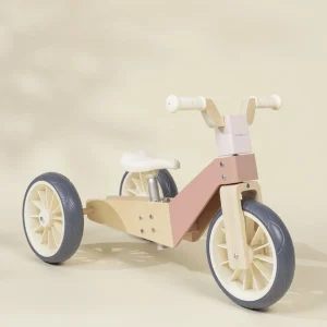 Coco Village Evolutive Wooden Balance Bike - 3 in 1 - Petunia