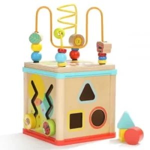 Small Wooden Activity Cube