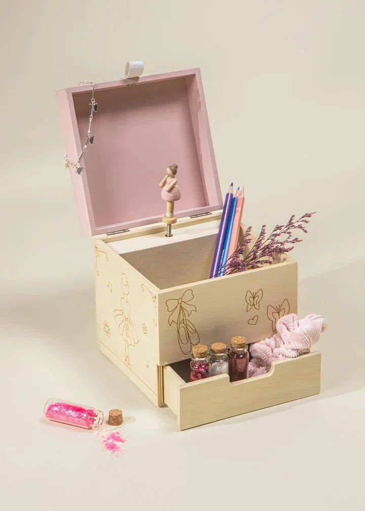 Wooden Musical Souvenir Box - Ballerina - Image 3