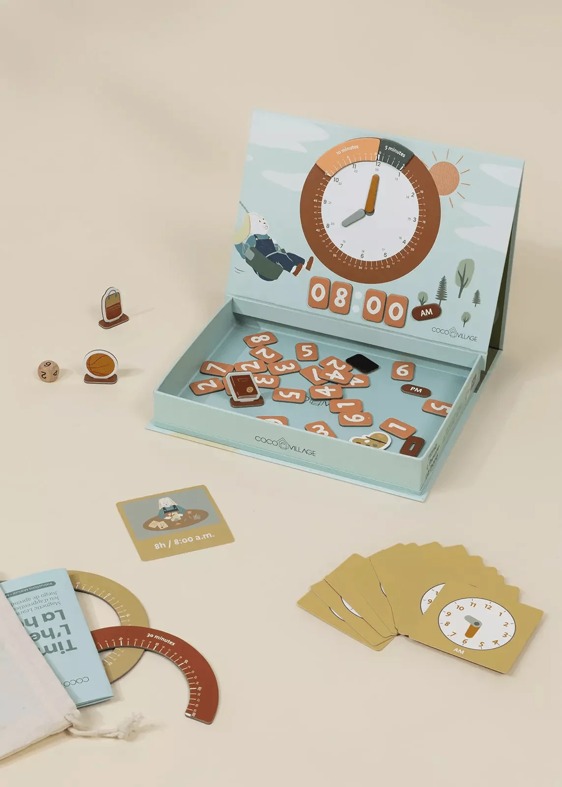 Coco Village Magnetic Learning Playset – Time - Image 2
