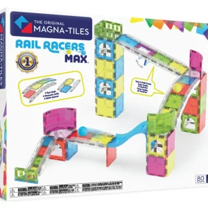 The Original MAGNA-TILES® Rail Racers Max 80-Piece