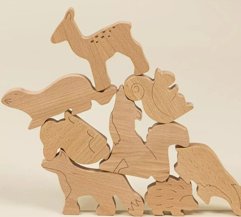 Premium Coco Village Wooden Balance Puzzle -Forest (8 pcs)