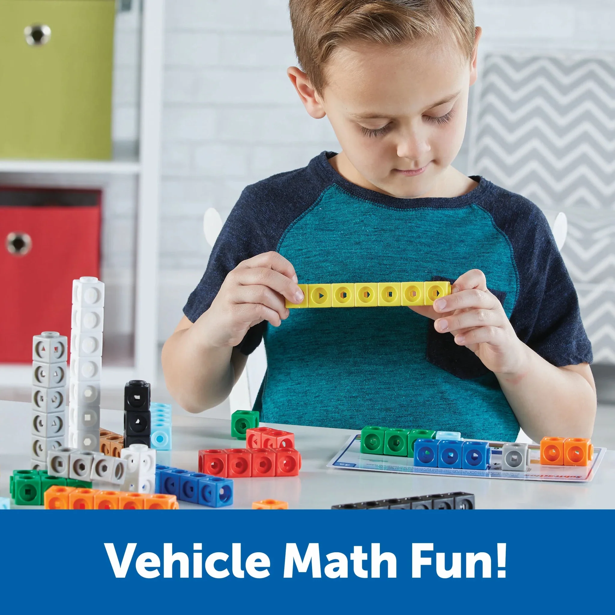Learning Resources MathLink® Cubes Kindergarten Math Activity Set: Mathmobiles! - Image 2