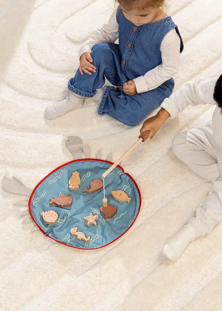 Wooden Fishing Game with Bag - Image 2