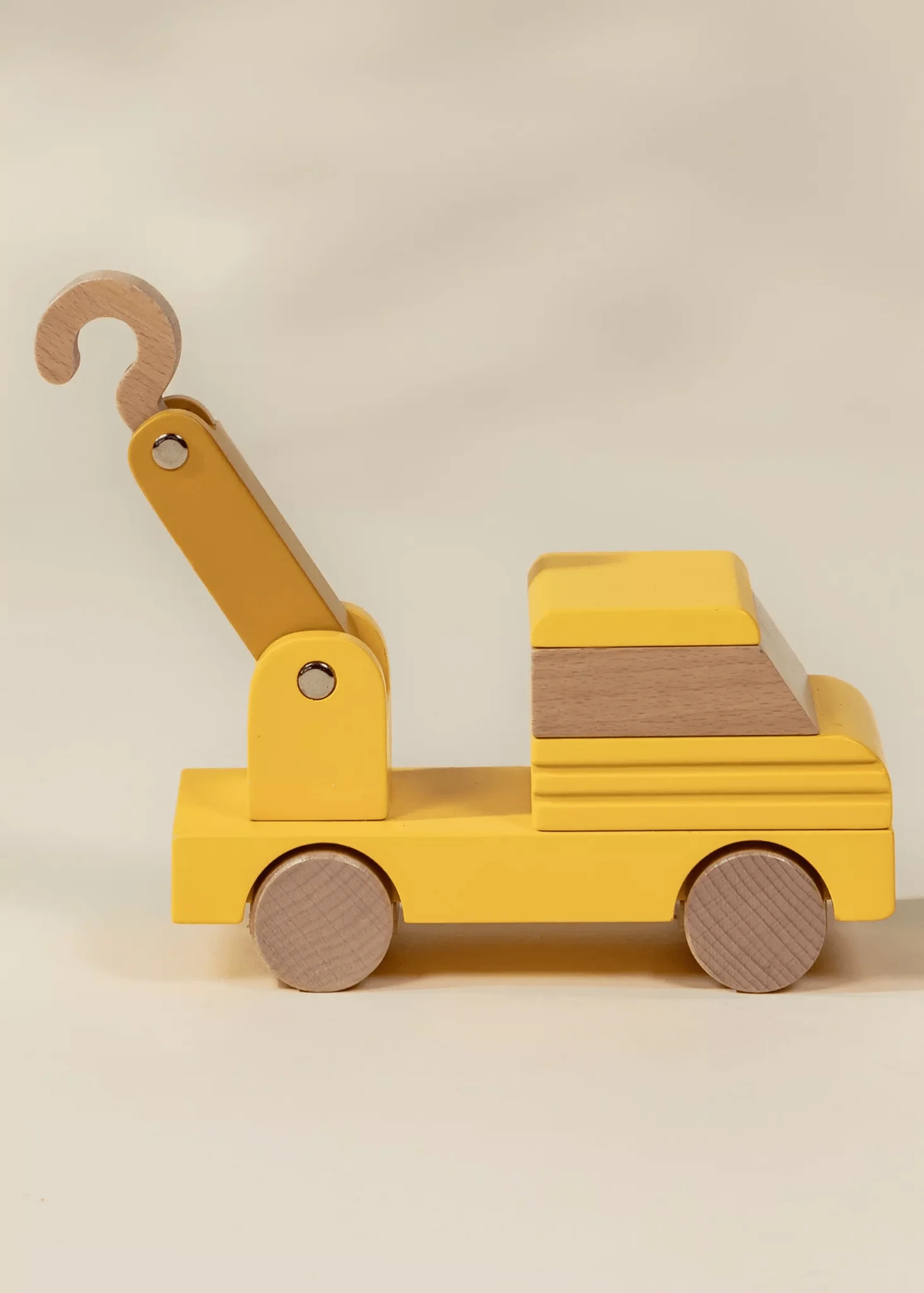 Coco Village Wooden Construction Vehicle - Tow Truck - Image 3