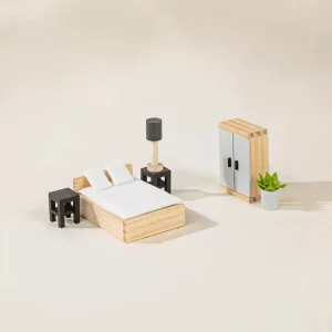 Hot Coco Village Wooden Doll House Master Bedroom Furniture (9 pcs)