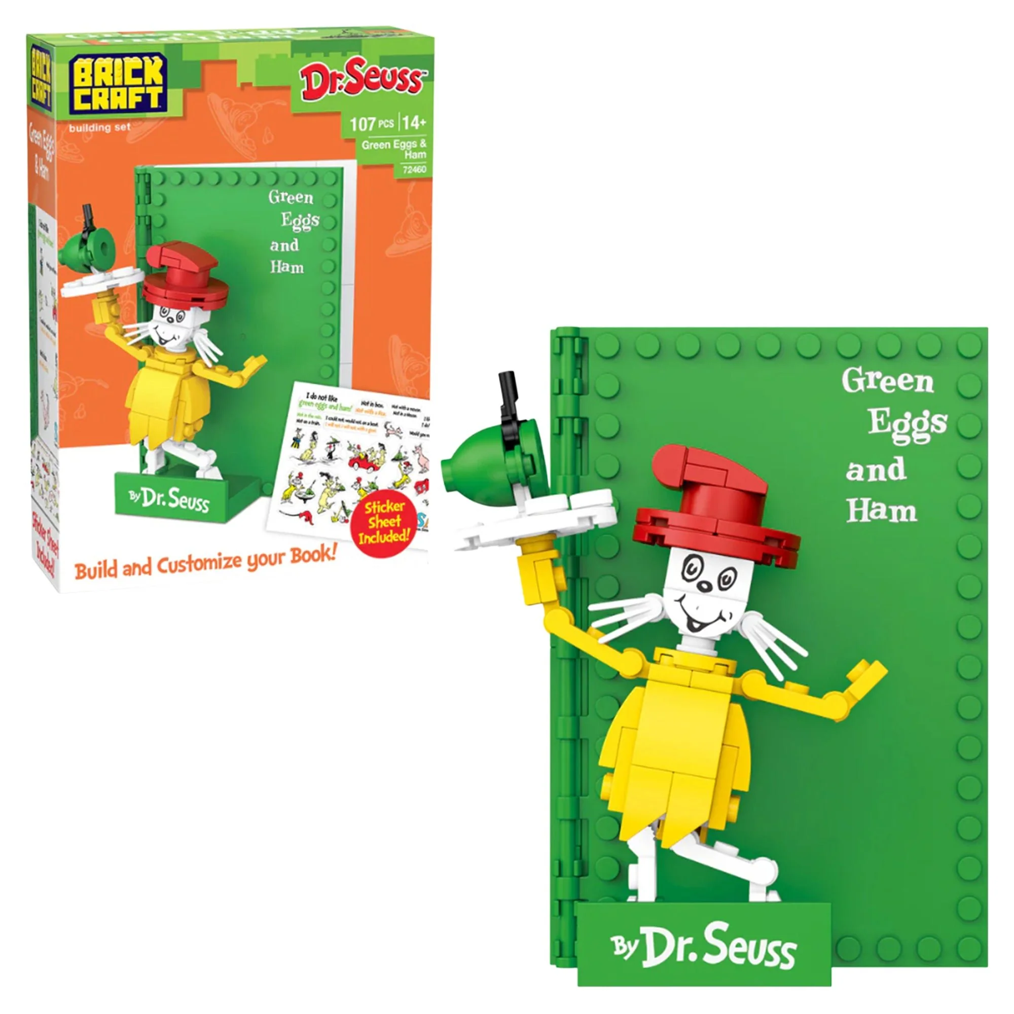 Brick Craft Dr. Suess Build-A-Books: Green Eggs and Ham - 107 Pieces