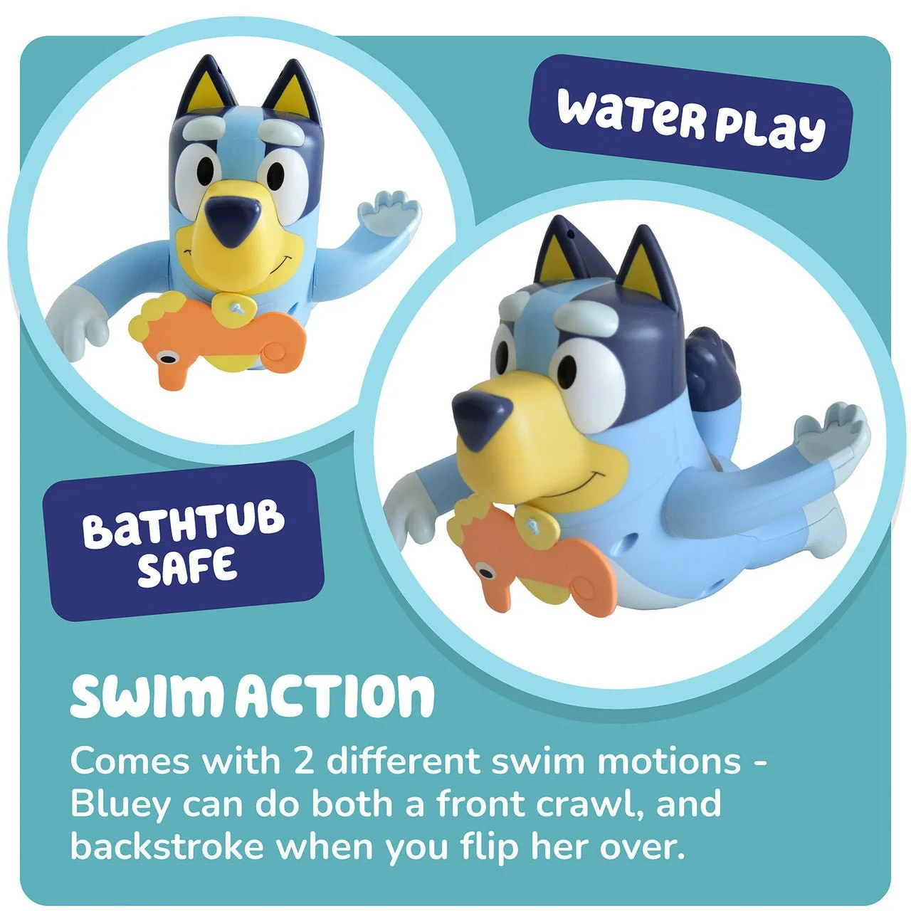 TOMY - Toomies - Swimming Bluey Toy - Image 3