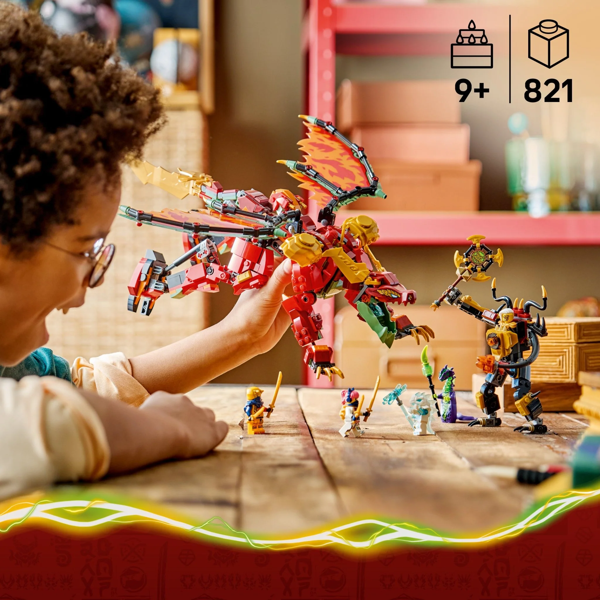 LEGO® NINJAGO Wyldfyre's Transforming Dragon Mech 71868 - Image 3